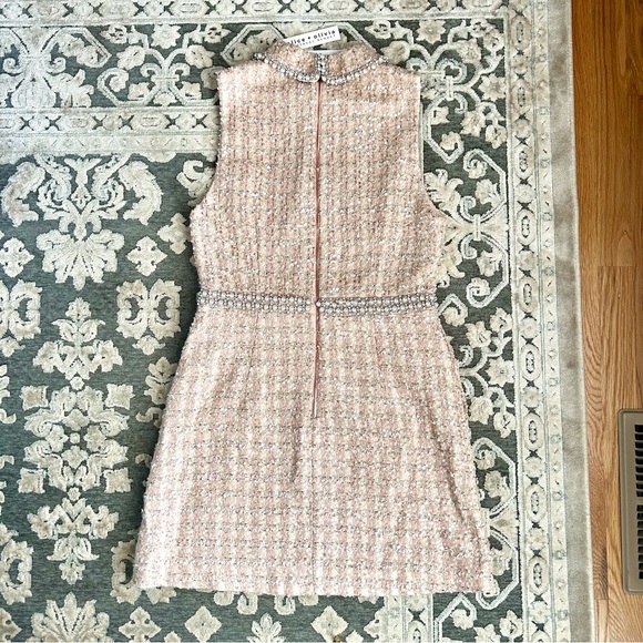 Alice & Olivia Ellis Pink Embellished Mini Dress NWT - Picture 13 of 16